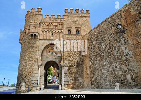 Puerta del Sol, Castilla-La, City Gate, Toledo, Castilla-La Mancha, Spanien Stockfoto