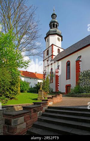 St. Veitskatholische Kirche, Bad Salzschlirf, Kreis Fulda, Hessen, Deutschland Stockfoto