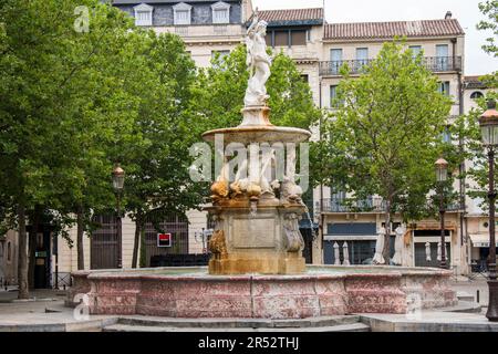 Place Carnot, Carcassonne, Languedoc-Roussillon, Aude, Frankreich Stockfoto