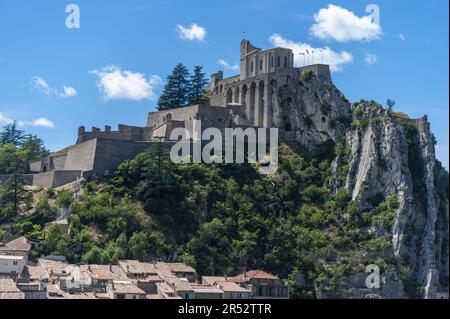 Festung, Sisteron, Alpes-de-Haute-Provence, Provence, Provence-Alpes-Cote d'Azur, Frankreich Stockfoto