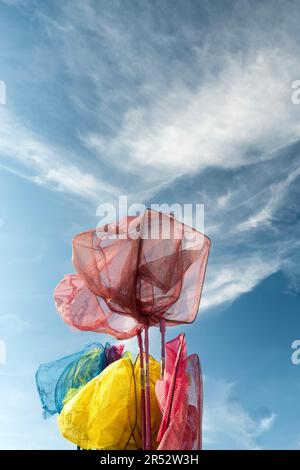 Bunten Fischernetze Stockfoto