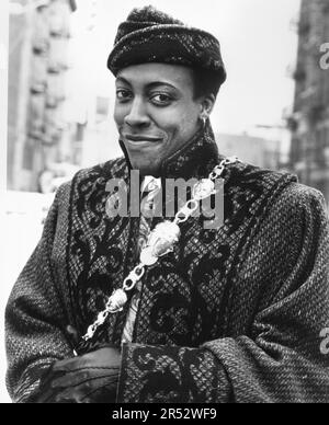 Arsenio Hall, Drehort des Films, "Coming to America", John Seakwood für Paramount Pictures, 1988 Stockfoto