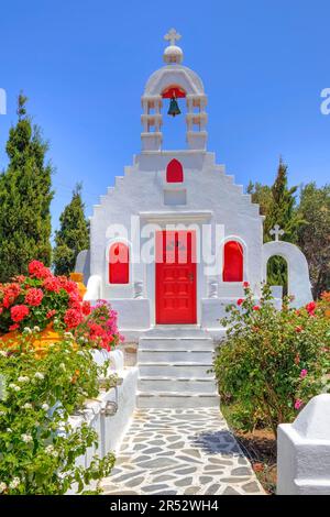 Private Kapelle, Mykonos, Kykladen, Griechenland Stockfoto