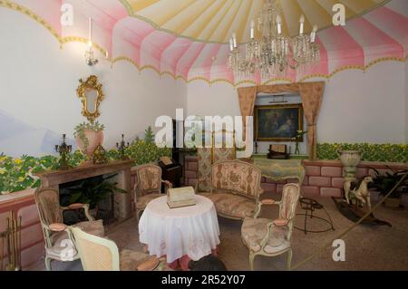 Salon, La Granja Estate, Tramuntana, Mallorca, Balearen, Spanien Stockfoto