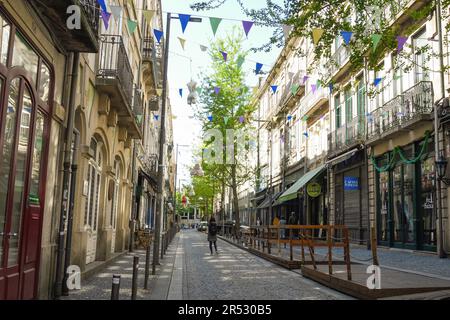 Typische Straßen von Porto Stockfoto