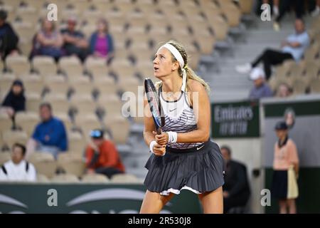 Paris, Frankreich - 31. Mai 2023, Victoria Azarenka während der French Open, Grand-Slam-Tennisturnier am 30. Mai 2023 im Roland-Garros-Stadion in Paris, Frankreich - Foto: Victor Joly/DPPI/LiveMedia Stockfoto