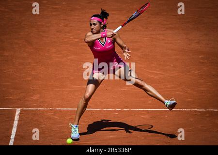 Paris, Frankreich. 31. Mai 2023. CAROLINE GARCIA von Frankreich am vierten Tag des Roland-Garros 2023, French Open 2023, Grand-Slam-Tennisturnier im Roland-Garros-Stadion am 31. Mai 2023 in Paris, Frankreich. (Kreditbild: © Matthieu Mirville/ZUMA Press Wire) NUR REDAKTIONELLE VERWENDUNG! Nicht für den kommerziellen GEBRAUCH! Kredit: ZUMA Press, Inc./Alamy Live News Stockfoto