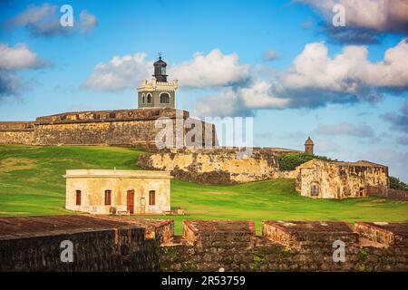 San Juan, Puerto Rico im Castillo San Felipe del Morro. Stockfoto