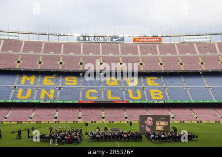 Barcelona, Spanien. 31. Mai 2023. BARCELONA, SPANIEN – 31. MAI: .Sergio Busquets während seines Abschieds im Spotify Camp Nou am 31. Mai 2023 in Barcelona, Spanien (Kreditbild: © Gerard Franco/DAX via ZUMA Press Wire) NUR REDAKTIONELLE VERWENDUNG! Nicht für den kommerziellen GEBRAUCH! Stockfoto