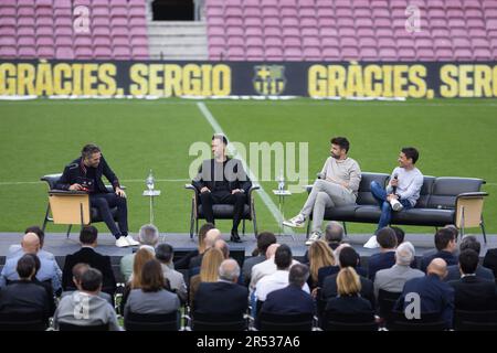 Barcelona, Spanien. 31. Mai 2023. BARCELONA, SPANIEN – 31. MAI: .Sergio Busquets während seines Abschieds im Spotify Camp Nou am 31. Mai 2023 in Barcelona, Spanien (Kreditbild: © Gerard Franco/DAX via ZUMA Press Wire) NUR REDAKTIONELLE VERWENDUNG! Nicht für den kommerziellen GEBRAUCH! Stockfoto