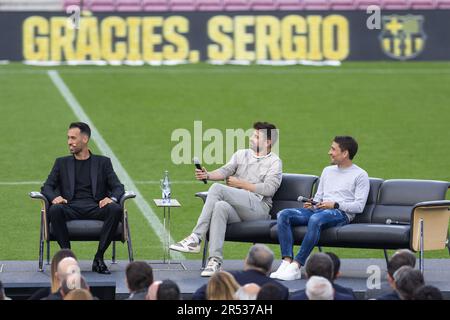 Barcelona, Spanien. 31. Mai 2023. BARCELONA, SPANIEN – 31. MAI: .Sergio Busquets während seines Abschieds im Spotify Camp Nou am 31. Mai 2023 in Barcelona, Spanien (Kreditbild: © Gerard Franco/DAX via ZUMA Press Wire) NUR REDAKTIONELLE VERWENDUNG! Nicht für den kommerziellen GEBRAUCH! Stockfoto