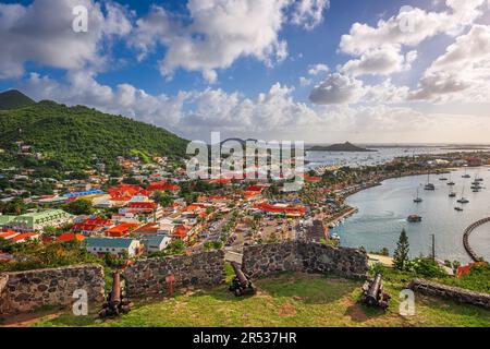 Marigot St. Martin Stadt Skyline. Stockfoto