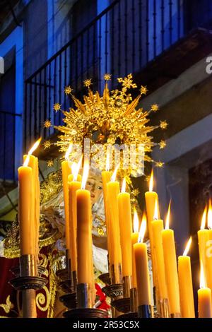 Die alte, ehrwürdige und glanzvolle Bruderschaft der Buße des Heiligen Christus von Kalvarien und unserer Lieben Frau vom Rosenkranz von Toledo Stockfoto