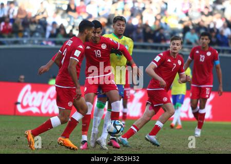 La Plata, Argentinien, 31. Mai 2023, Mahmoud Ghorbel von Tunesien während des Spiels der sechzehnten FIFA-Weltmeisterschaft U20 im Stadion Diego Armando Maradona (Foto: Néstor J. Beremblum) Stockfoto