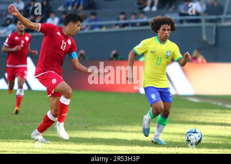 La Plata, Argentinien, 31. Mai 2023, Guilherme Biro von Brasilien während des Spiels der sechzehn. FIFA-Weltmeisterschaft U20 im Diego Armando Maradona Stadium (Foto: Néstor J. Beremblum) Stockfoto