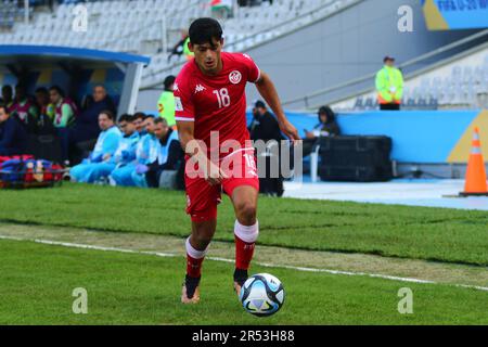 La Plata, Argentinien, 31. Mai 2023, Mohamed Dhaoui von Tunesien während des Spiels der sechzehnten FIFA-Weltmeisterschaft U20 im Stadion Diego Armando Maradona (Foto: Néstor J. Beremblum) Stockfoto