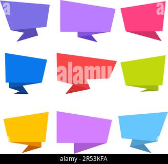 Satz von leeren farbigen Etiketten. Vektordarstellung Stock Vektor