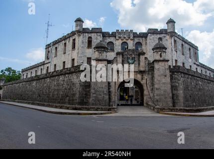 Havanna Cuba Polizeistation, altes Gebäude Stockfoto