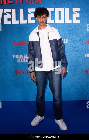 Vadek nimmt am 31. Mai 2023 an der Fotokonferenz „Nouvelle Ecole 2 – Netflix Party Celebration“ im Theatre National de Chaillot in Paris Teil. Foto: Aurore Marechal/ABACAPRESS.COM Stockfoto
