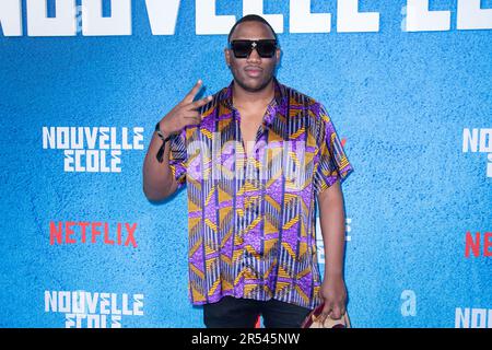Mokobe Traore nimmt am 31. Mai 2023 an der Fotokonferenz Nouvelle Ecole 2 – Netflix Party Celebration im Theatre National de Chaillot in Paris Teil. Foto: Aurore Marechal/ABACAPRESS.COM Stockfoto