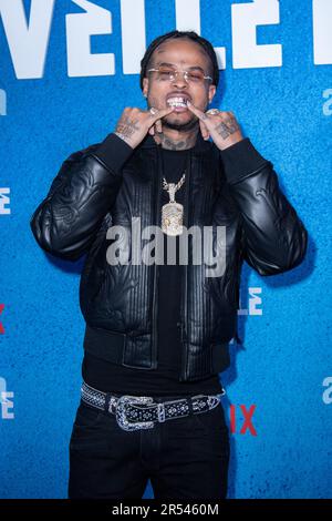 Paris, Frankreich. 31. Mai 2023. Kalash nimmt am 31. Mai 2023 an der Fotokonferenz Nouvelle Ecole 2 – Netflix Party Celebration im Theatre National de Chaillot in Paris Teil. Foto: Aurore Marechal/ABACAPRESS.COM Kredit: Abaca Press/Alamy Live News Stockfoto