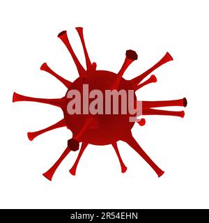 Coronavirus-Bakterien Zellsymbol, 2019-nCoV, Covid-2019, neuartige Coronavirus-Bakterien. Keine Infektion und Stop Coronavirus Konzepte. Gefährliches Coronavirus C Stock Vektor