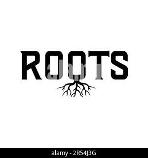 Retro Roots Creeper Logo-Typografie-Design, Vorlage, Symbol, Vektorsymbol Stock Vektor