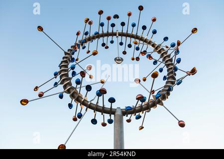 Blowhole Skulptur im Docklands Park, Melbourne. Stockfoto