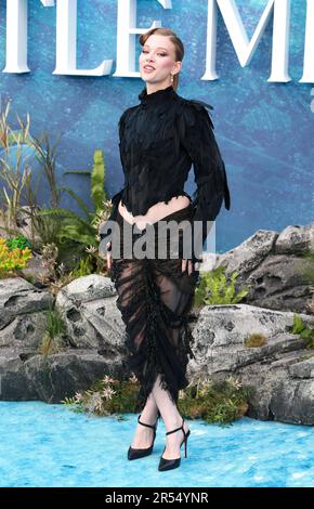 Jessica Alexander besucht die britische Premiere von „die kleine Meerjungfrau“ am Odeon Luxe Leicester Square am 15. Mai 2023 in London, England. Stockfoto