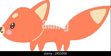 Süßer Cartoon Fox Funny Red Fox Kollektion. Vektordarstellung Stock Vektor