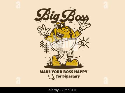 Maskottchen-Design im Vintage-Stil Stock Vektor