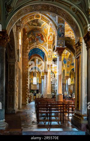 Kirche Santa Maria Dell'Ammiraglio, das Grundstück Arabisch-norman, Palermo. Sizilien, Italien. Es wurde 1143 auf Befehl von George von Antioc erbaut Stockfoto