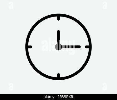 Zeilensymbol. Zeitschaltuhr Uhr Alarm Stoppuhr Erinnerung Zeit Zeit Minuten Zeit Minutenzeichen Symbol Schwarze Druckvorlage Grafik Clipart EPS Vektor Stock Vektor