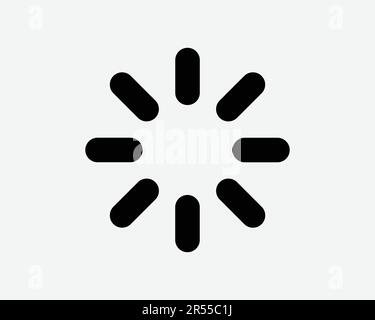 Helligkeitssymbol. Sonnenlicht Sonnenschein Kreis Glanz Strahlen Sonnenlicht Burst-Symbol Schwarze Grafik Illustration Clipart EPS-Vektor Stock Vektor