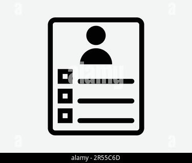 Symbol Für Formular „Mitarbeiterbeurteilung“. Job Lebenslauf Lebenslauf Bewerbungsgespräch Checkliste Arbeit Vertragszeichen Symbol Schwarze Grafik Illustration Clipart EPS-Vektor Stock Vektor
