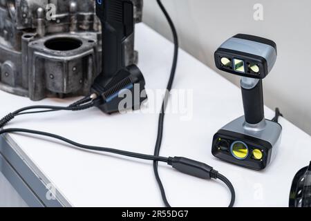 3D-Scanner für Reverse Engineering. Hochwertiges Foto Stockfoto