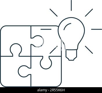 Ideensymbol. Einfarbiges einfaches Schild aus der Ideensammlung. Ideensymbol für Logo, Vorlagen, Webdesign und Infografiken. Stock Vektor