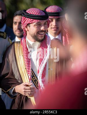 Amman, Jordanien. 31. Mai 2023. König Abdullah II. Veranstaltet am Abend vor der Hochzeit seines Sohnes Kronprinz Al Hussein ein Bankett-Dinner im Madareb Bani Hashem in Amman, Jordanien, am 31. Mai 2023. Foto: Balkis Press/ABACAPRESS.COM Kredit: Abaca Press/Alamy Live News Stockfoto