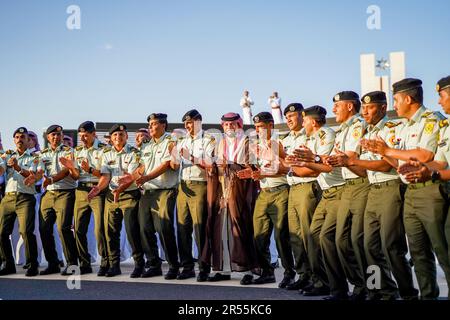 Amman, Jordanien. 31. Mai 2023. König Abdullah II. Veranstaltet am Abend vor der Hochzeit seines Sohnes Kronprinz Al Hussein ein Bankett-Dinner im Madareb Bani Hashem in Amman, Jordanien, am 31. Mai 2023. Foto: Balkis Press/ABACAPRESS.COM Kredit: Abaca Press/Alamy Live News Stockfoto