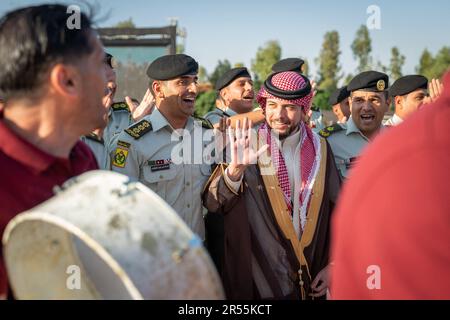Amman, Jordanien. 31. Mai 2023. König Abdullah II. Veranstaltet am Abend vor der Hochzeit seines Sohnes Kronprinz Al Hussein ein Bankett-Dinner im Madareb Bani Hashem in Amman, Jordanien, am 31. Mai 2023. Foto: Balkis Press/ABACAPRESS.COM Kredit: Abaca Press/Alamy Live News Stockfoto