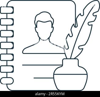 Symbol "Authorship". Einfarbiges einfaches Schild aus der Sammlung von geistigem Eigentum. Urheberrechtssymbol für Logo, Vorlagen, Webdesign und Infografiken. Stock Vektor