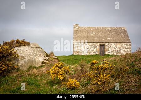 Plouguerneau (Bretagne, Nordwestfrankreich): Wachhaus auf der Halbinsel Penn Enez Stockfoto