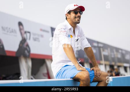 Jakarta, Indonesien - 01/06/2023, DI GRASSI Lucas (BRA), Mahindra Racing, Spark-Mahindra, Mahindra M9-Electro, Portrait während des 2023. Jakarta ePrix, 8. Tagung der ABB FIA Formel E-Weltmeisterschaft 2022-23, auf der Jakarta International e-Prix Circuit vom 2. Juni bis 3. Juni, 2023, Indonesien/Delfosse, Jakarta, Jakfoin Jakarta, Jakarta, Jaklien/Dévelin Stockfoto