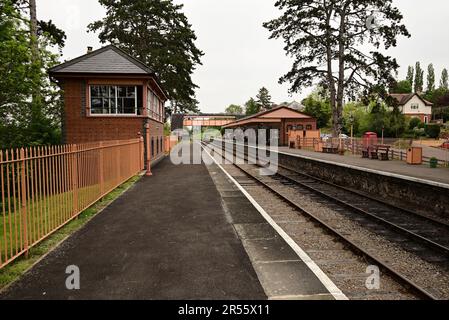 Broadway-Station der Gloucestershire Warwickshire Steam Railway. Stockfoto