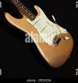 Fender Custom Shop Greg Fessler Masterbuilt Gold Sparkle Stratocaster Stockfoto