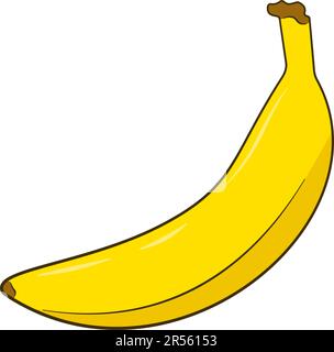 Frische Banane. Zeichentrickfilm. Vektordarstellung. Stock Vektor