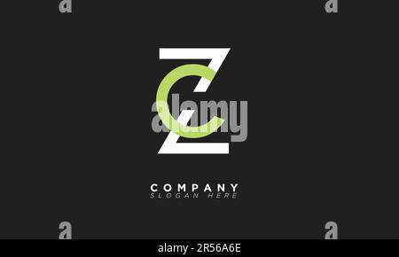 Cz Alphabet Buchstaben Initialen Monogramm Logo Stock Vektor