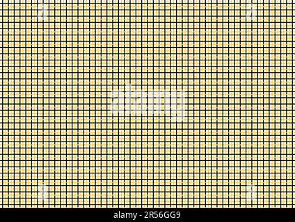 Karierter Hintergrund in Gelb, Schwarz und Weiß. Stockfoto