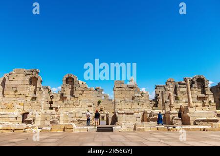 Ruinen von Patara, einer alten lykischen Stadt in der Nähe von Kalkan in der Provinz Antalya, Türkei. Stockfoto