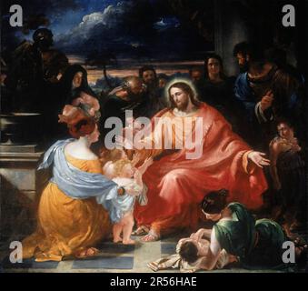 Benjamin Haydon. Christus segnet die kleinen Kinder von Benjamin Robert Haydon (1786-1846), Öl auf Leinwand, 1837 Stockfoto